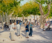 Place-des-lices, les joueurs de boules